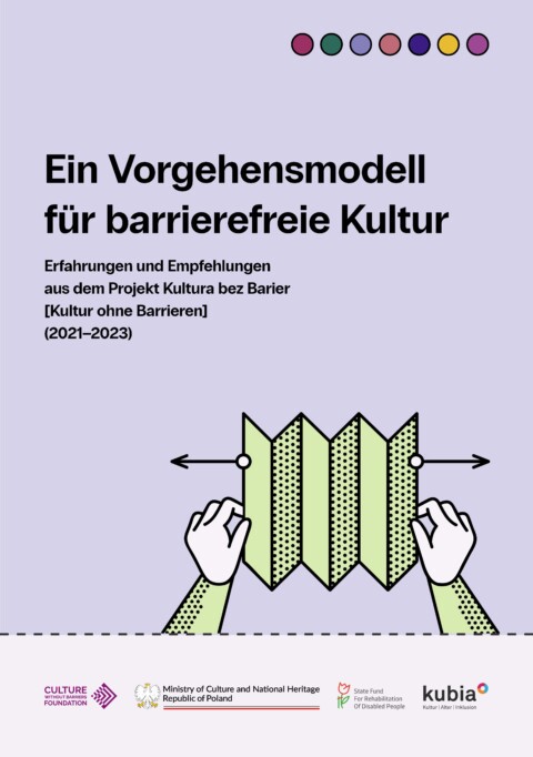 Cover der Publikation mit einer Grafik, die Hände zeigt, die ein gefaltetes Papier halten